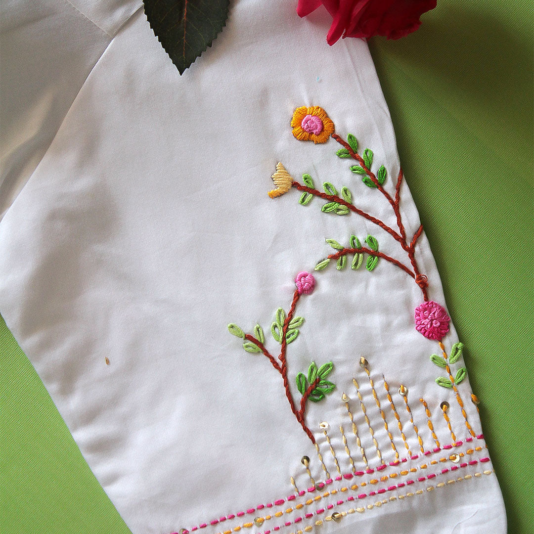 Flower Bunch Cotton Blouse