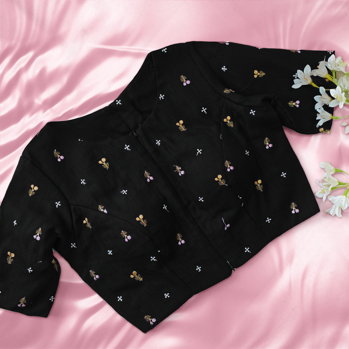 Black Double Zip Blouse