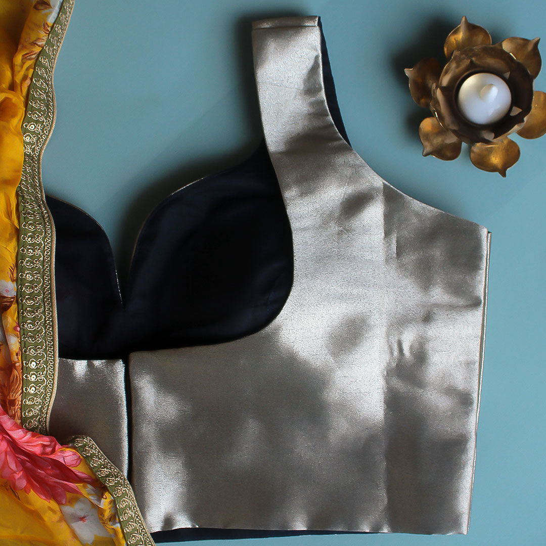 B.Green Golden Sweetheart neck Sleeveless Blouse