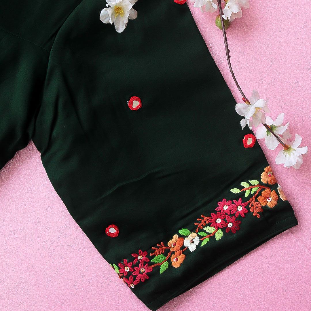 Bottle Green Noora Blouse