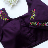 Purple Rose Cotton Blouse