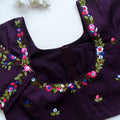 Purple Rose Cotton Blouse