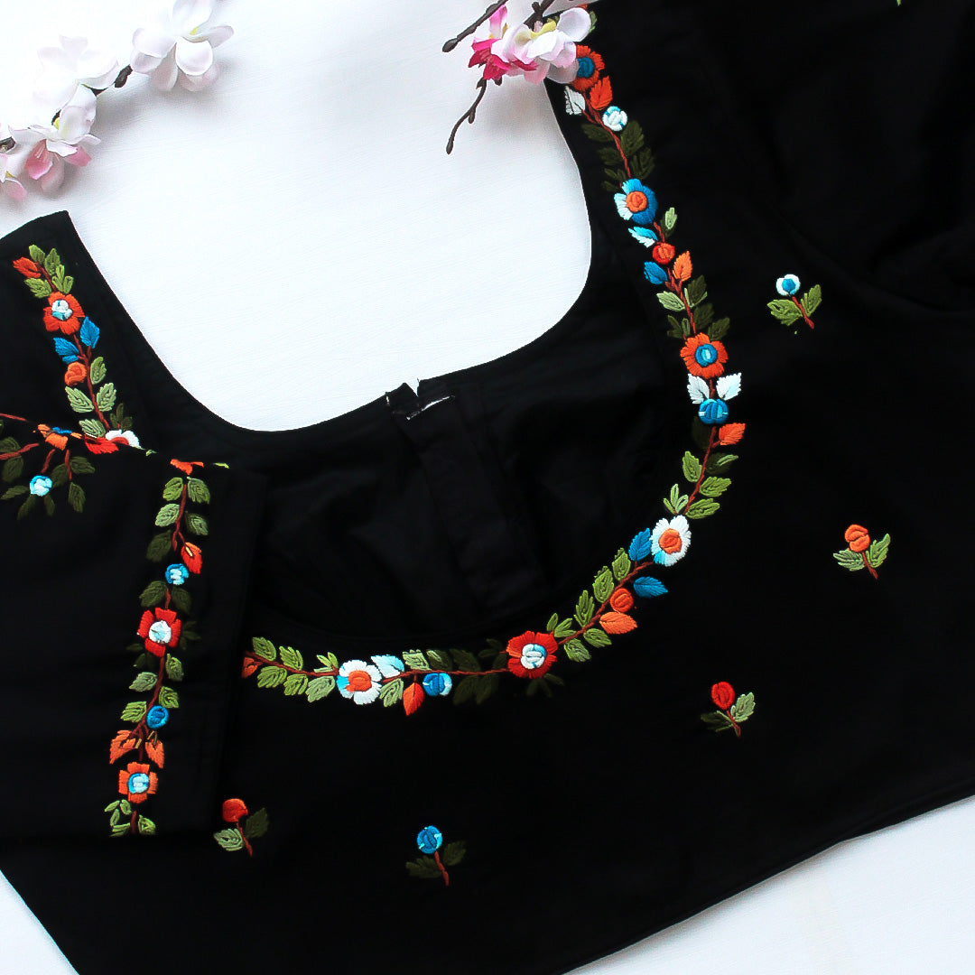 Black Rose Cotton Blouse