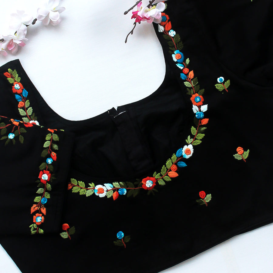 Black Rose Cotton Blouse