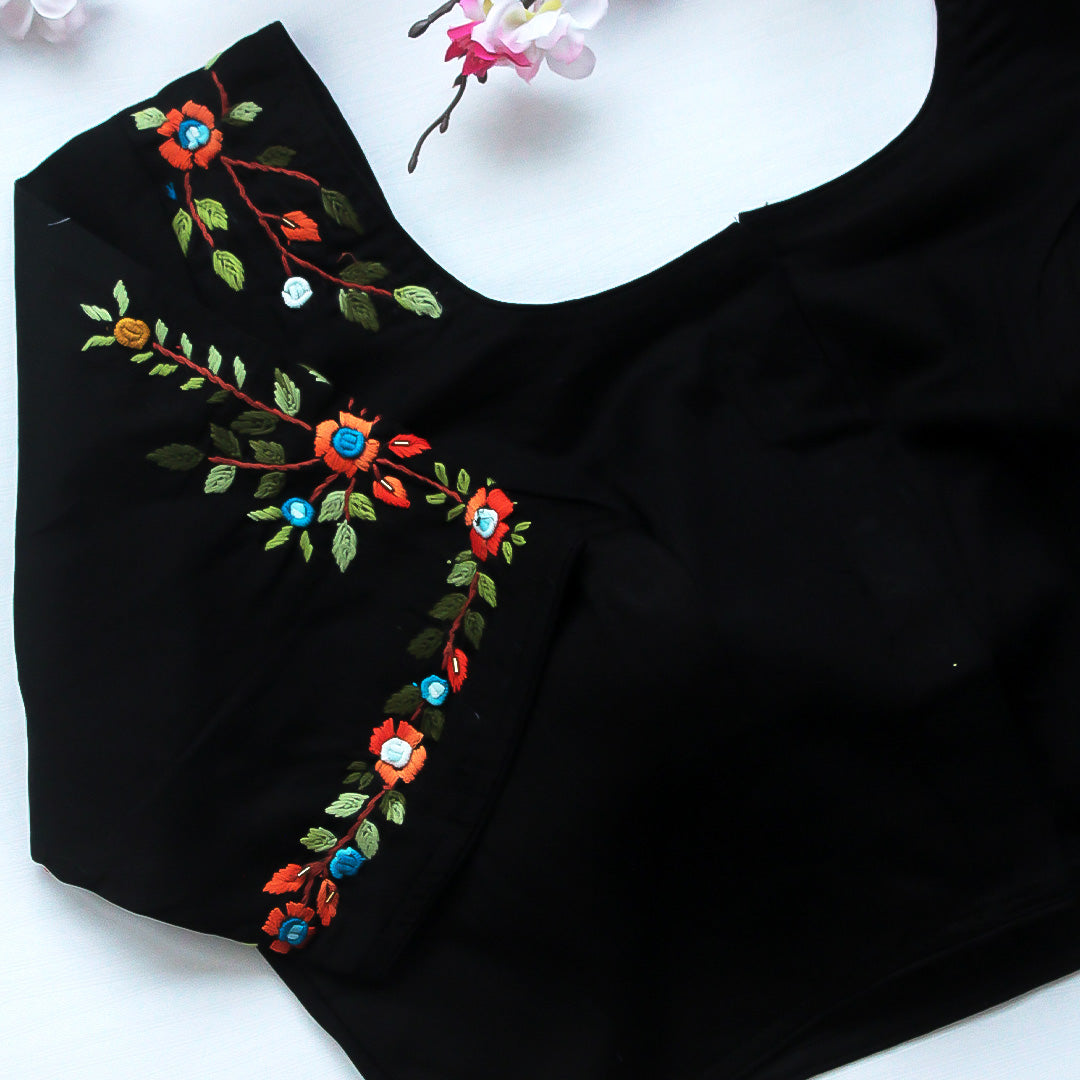 Black Rose Cotton Blouse