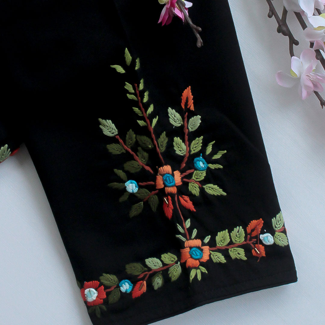 Black Rose Cotton Blouse