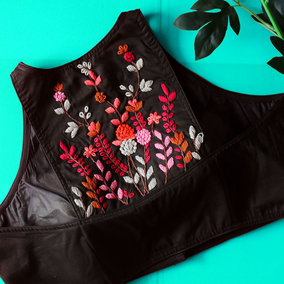 Black Laya Halter Neck Blouse