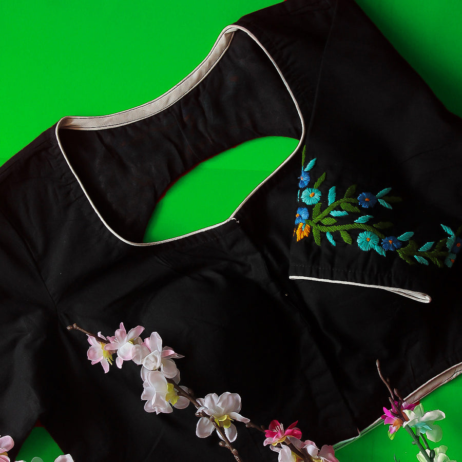 White Bird Black  Blouse