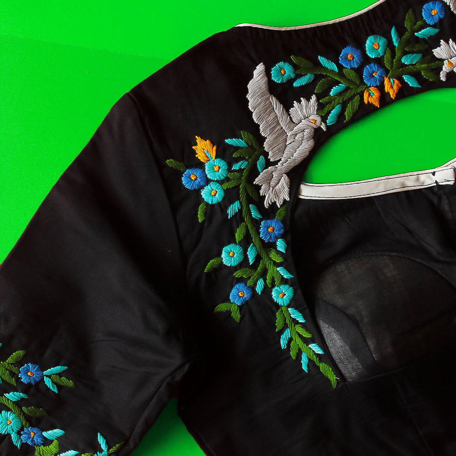 White Bird Black  Blouse