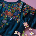 Chah Blue 2 Cotton Blouse