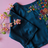 Chah Blue 2 Cotton Blouse