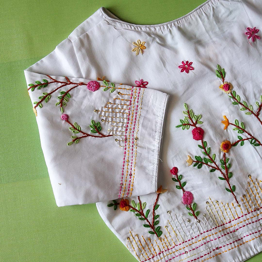 Flower Bunch Cotton Blouse