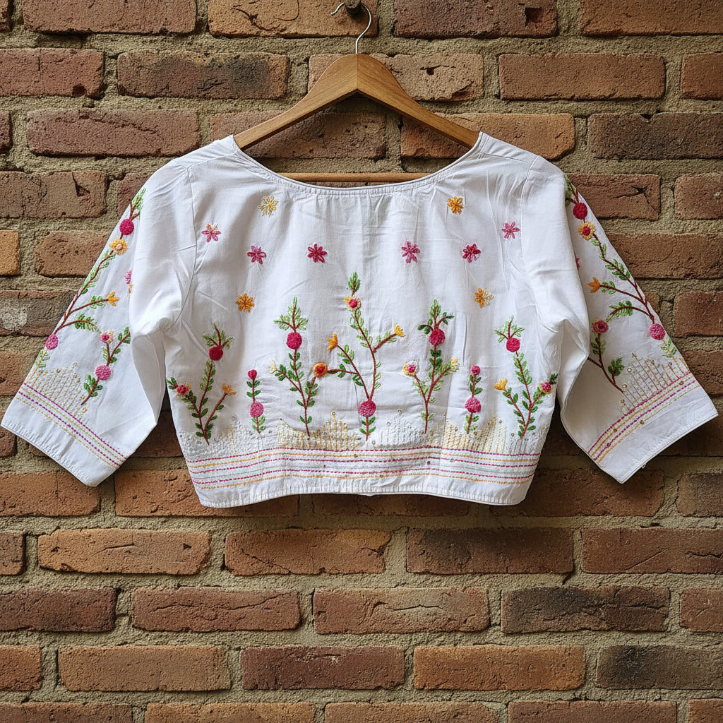 Flower Bunch Cotton Blouse