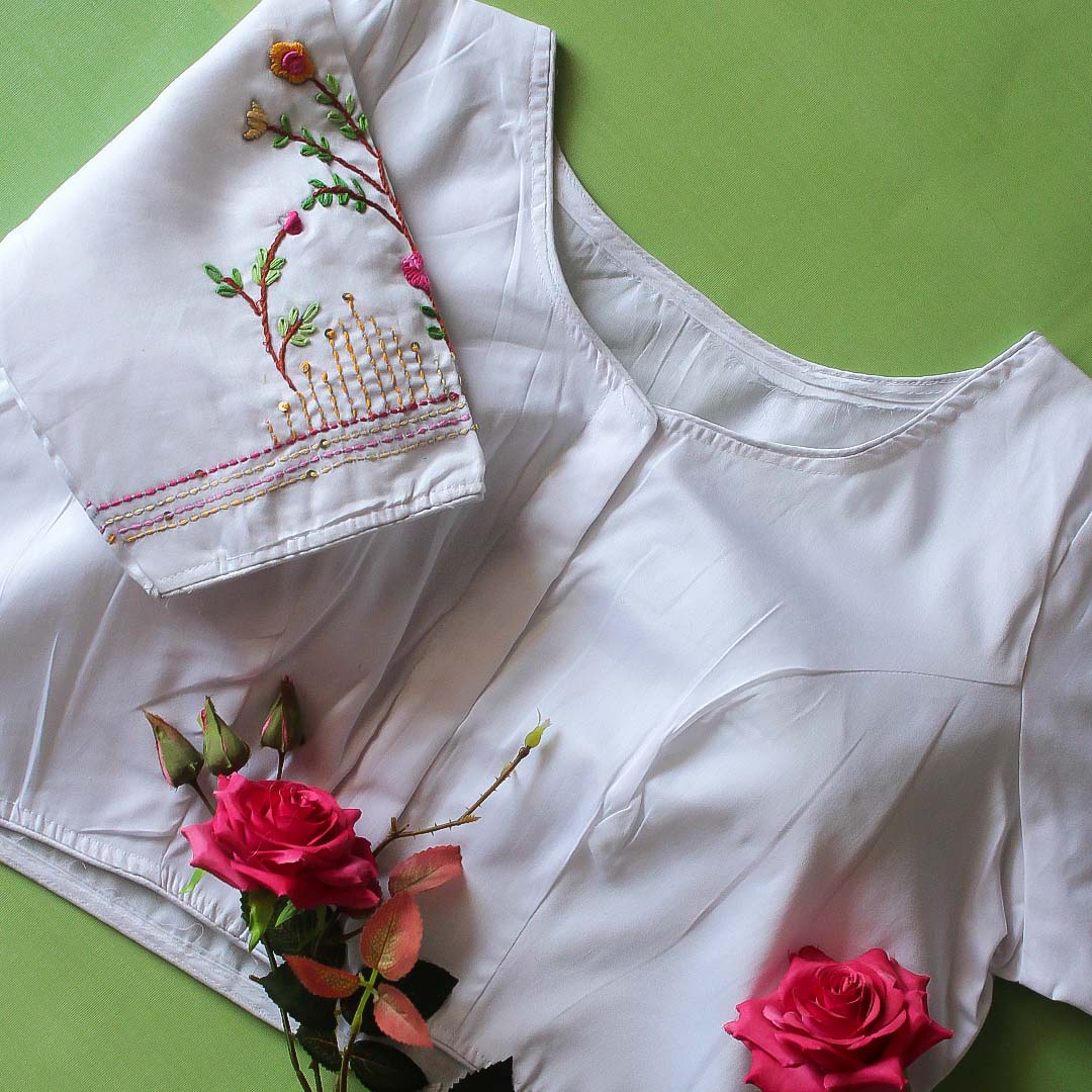 Flower Bunch Cotton Blouse