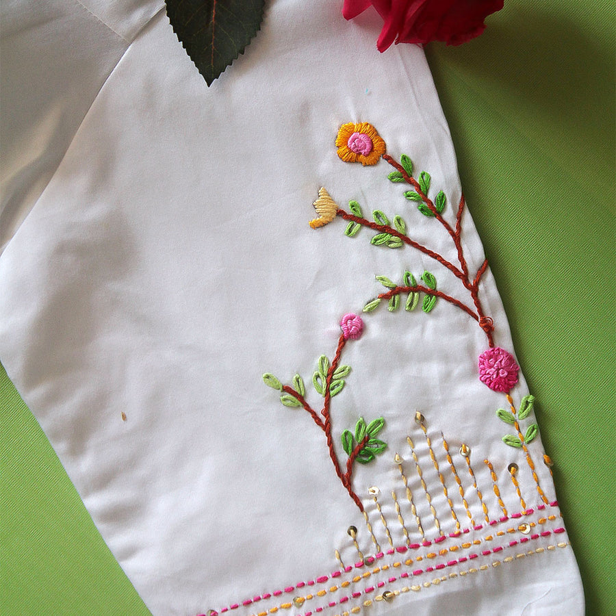 Flower Bunch Cotton Blouse