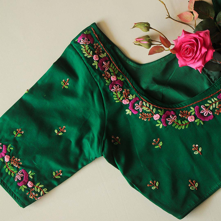 Green Raas Cotton Blouse