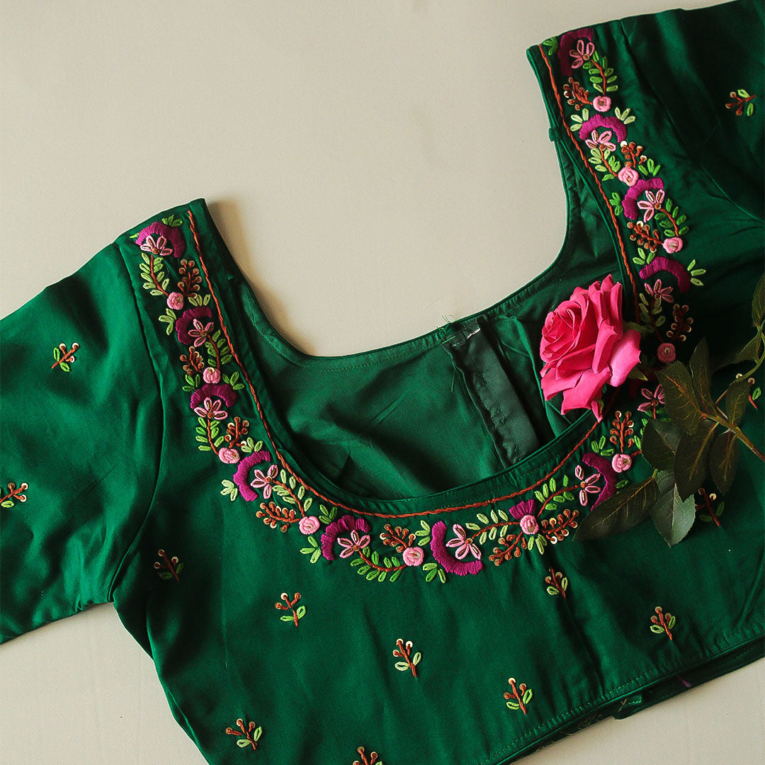 Green Raas Cotton Blouse