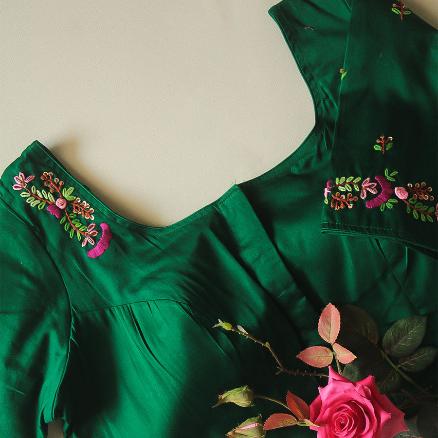 Green Raas Cotton Blouse