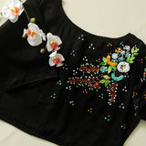 Black Jesh Cotton Blouse