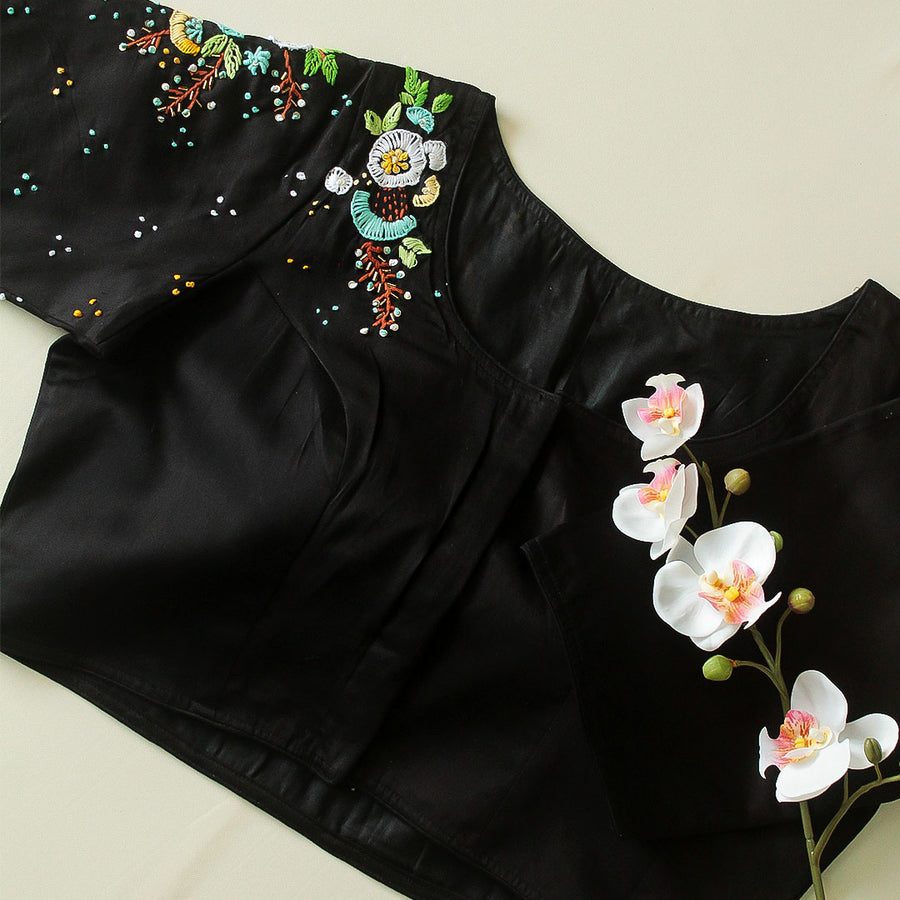 Black Jesh Cotton Blouse