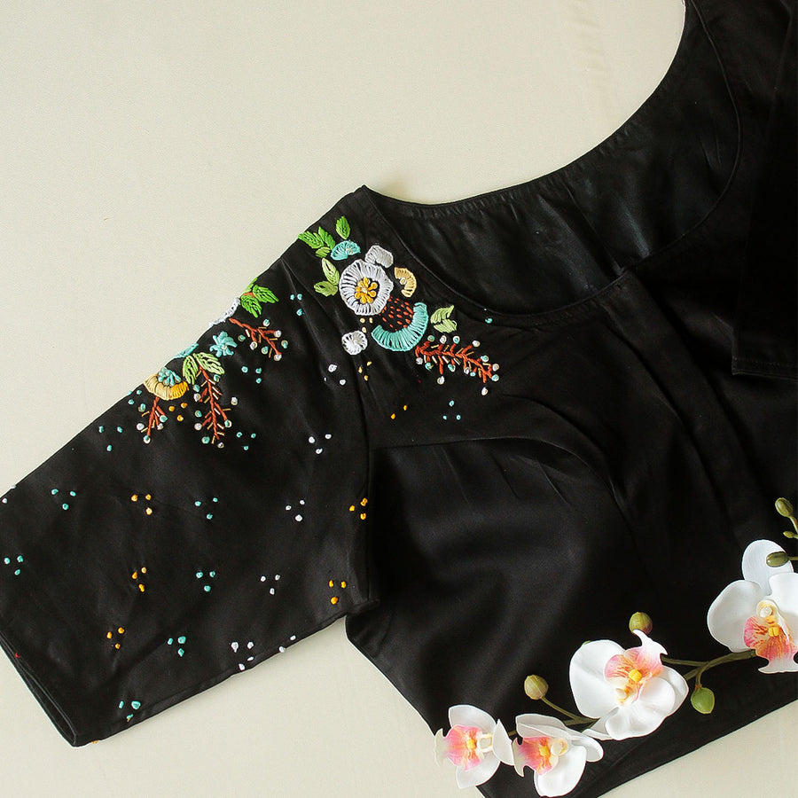 Black Jesh Cotton Blouse