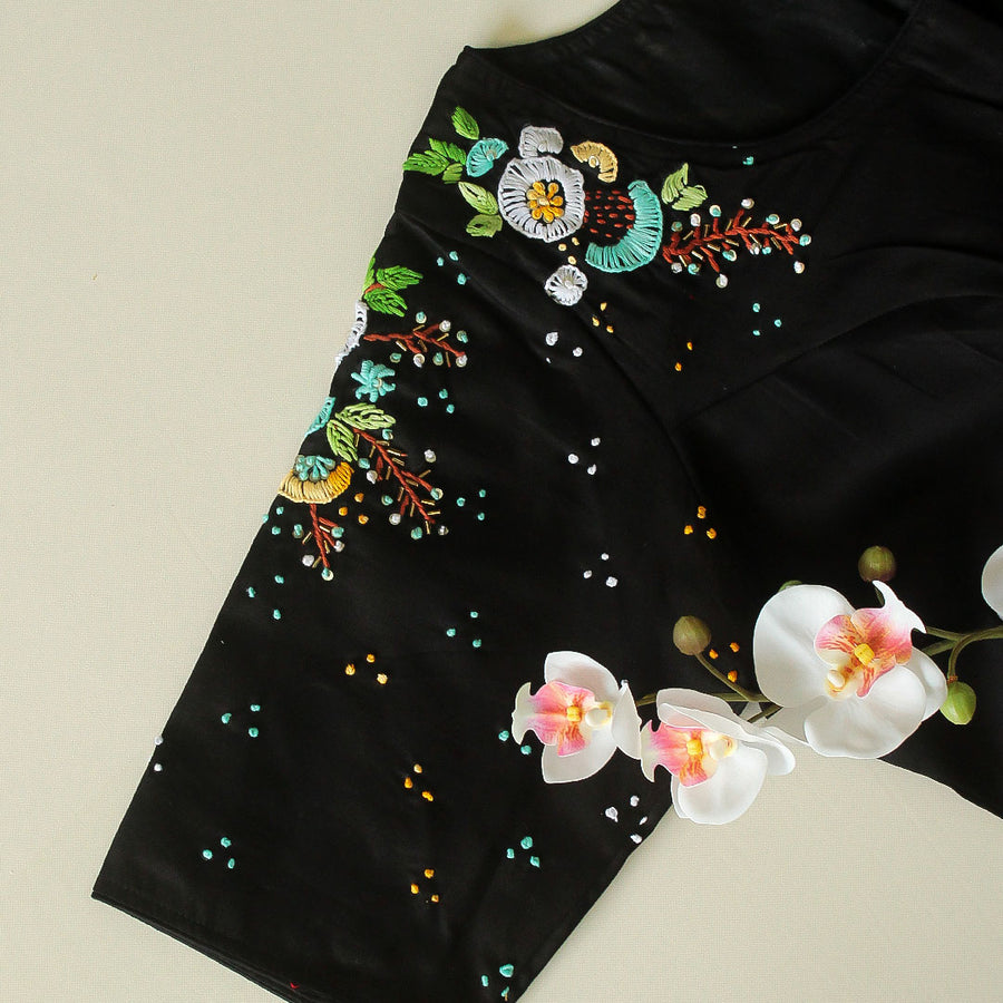 Black Jesh Cotton Blouse
