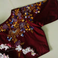 Chah Maroon Cotton Blouse