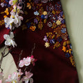 Chah Maroon Cotton Blouse