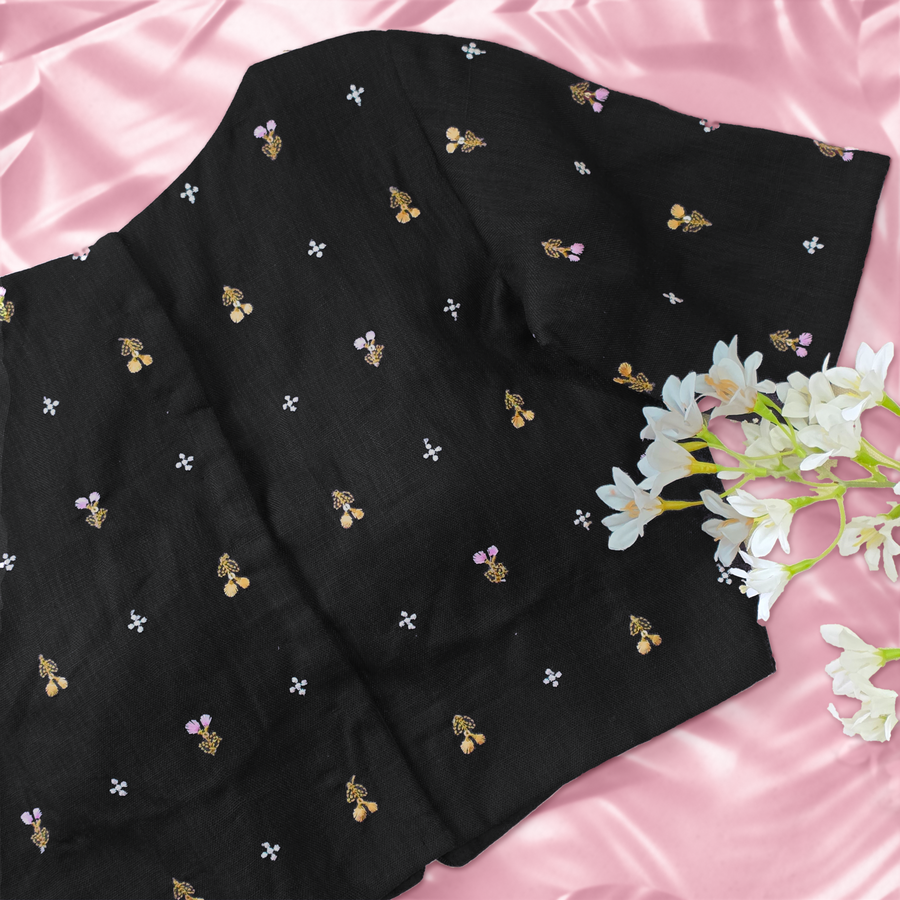 Black Double Zip Blouse