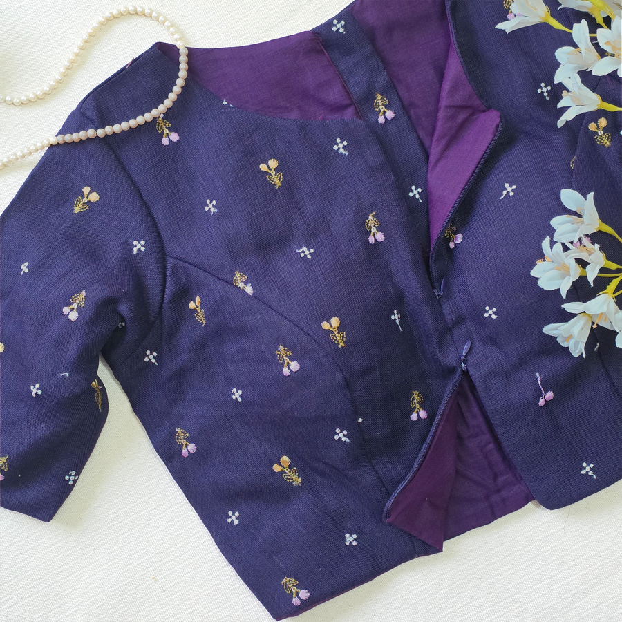 Violet Double Zip Blouse