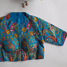 Kairi Blue High Neck Blouse