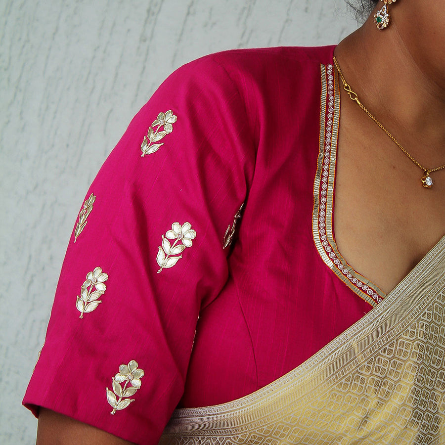 Jaipuri Pink Gota Patti Blouse