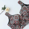 Ajrakh Sweetheart neck Sleeveless Blouse