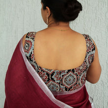 Ajrakh Sweetheart neck Sleeveless Blouse