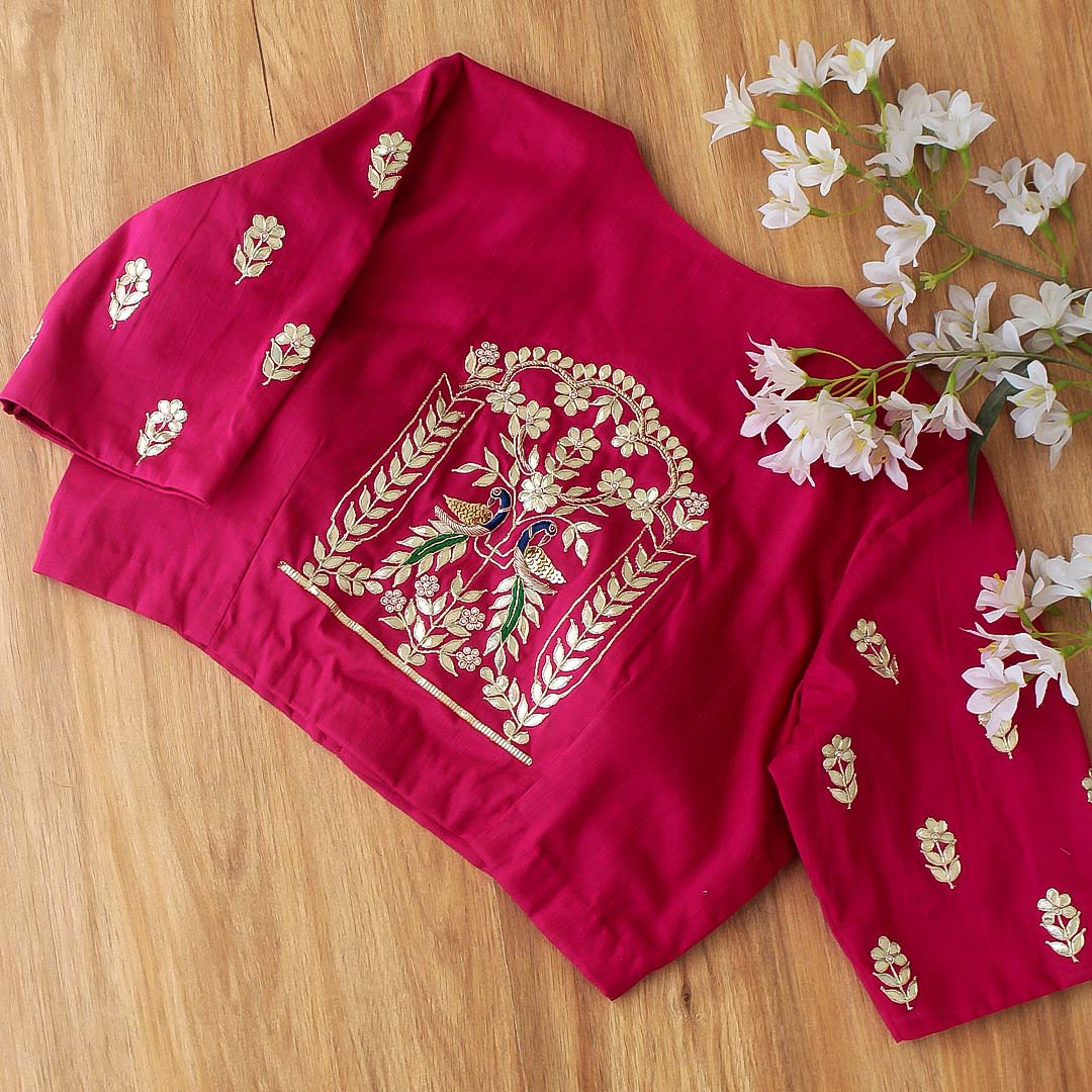 Jaipuri Pink Gota Patti Blouse