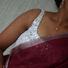 Star Night White Mirror Blouse