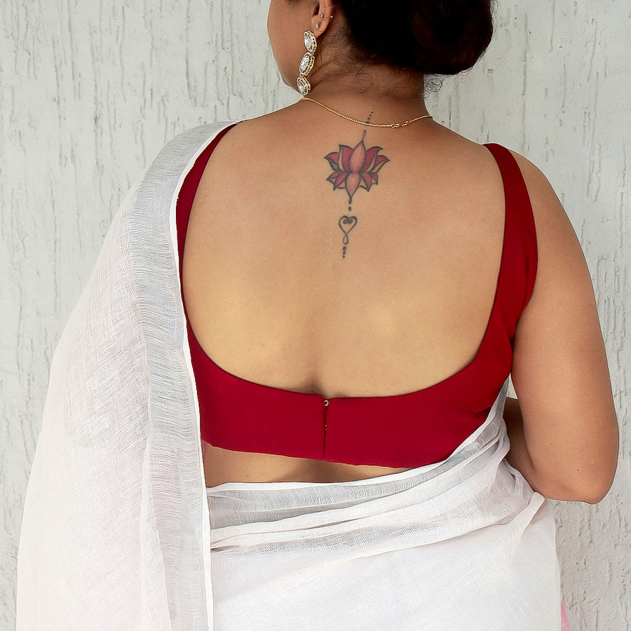 Red Achla Sleeveless Blouse