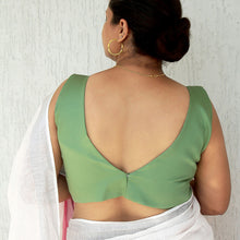 Sage Green V-Neck Blouse