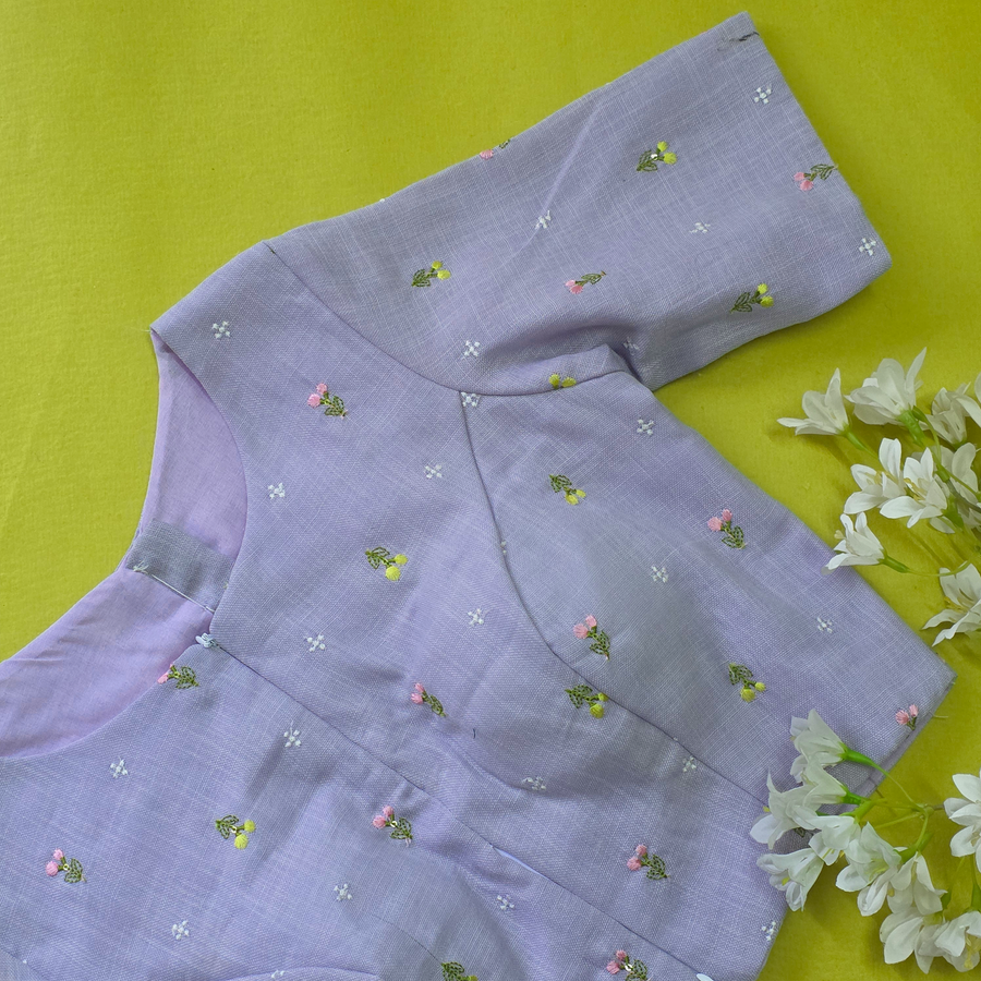 Lavender Double Zip Blouse