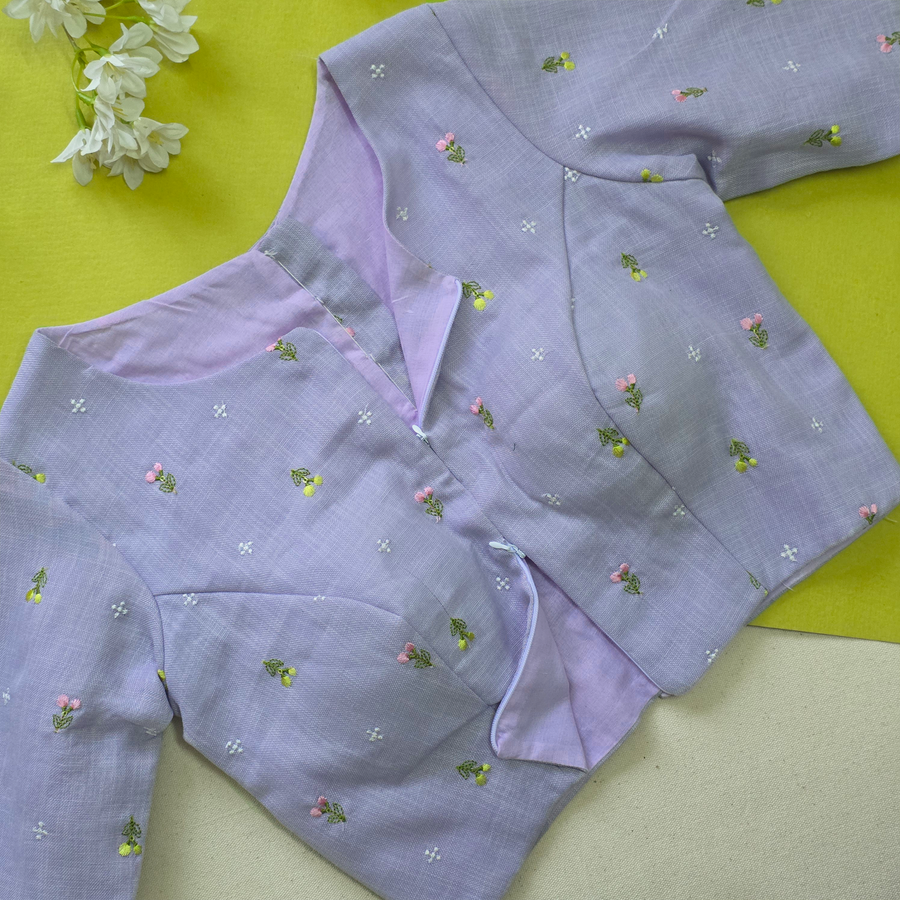 Lavender Double Zip Blouse