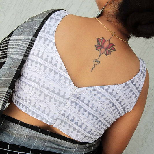 Grey Kantha work Blouse