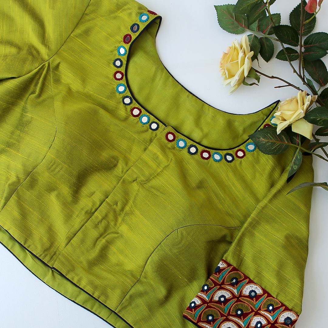 Chakra Mirror Work Blouse