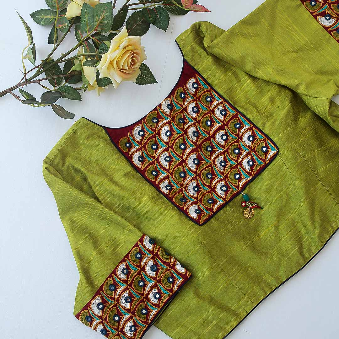Chakra Mirror Work Blouse