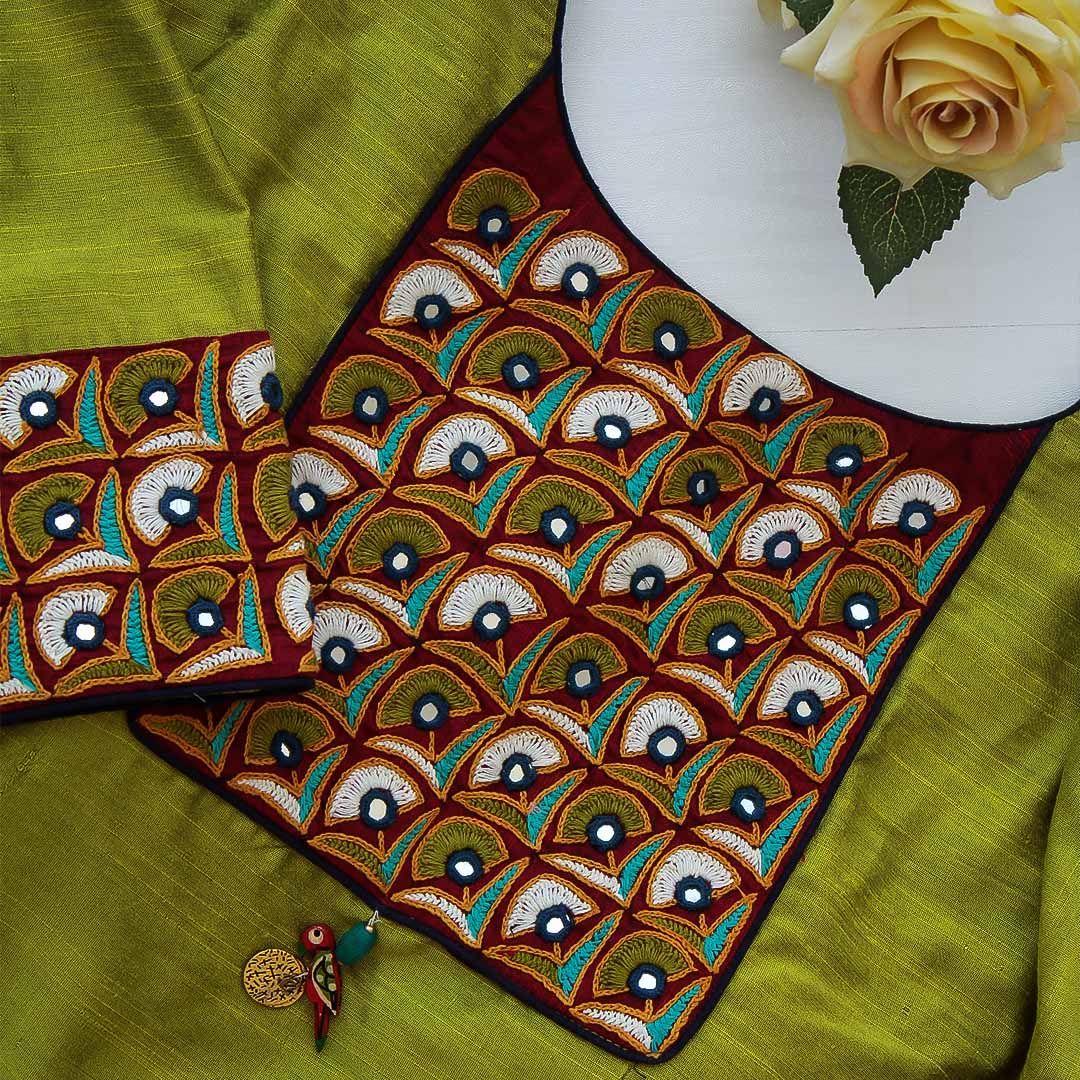 Chakra Mirror Work Blouse