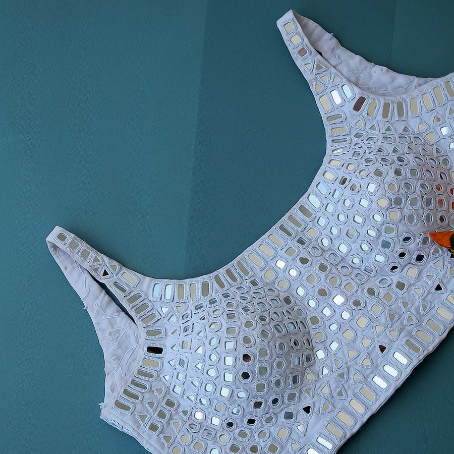 Star Night White Mirror Blouse