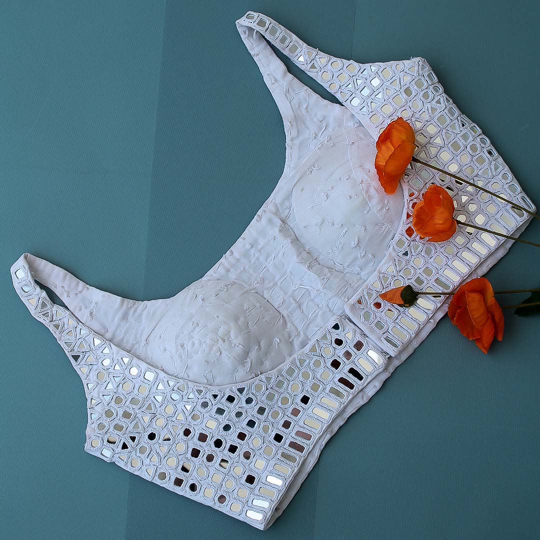 Star Night White Mirror Blouse