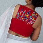 Red Halter Neck  Blouse