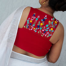 Red Halter Neck  Blouse