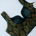 Ajrakh Green Sleeveless Blouse