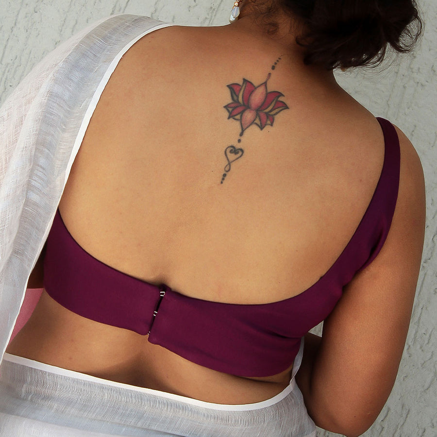 Wine Achla Sleeveless Blouse